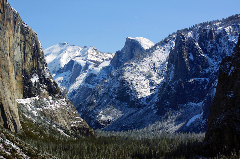 Yosemite's Valley View in winter